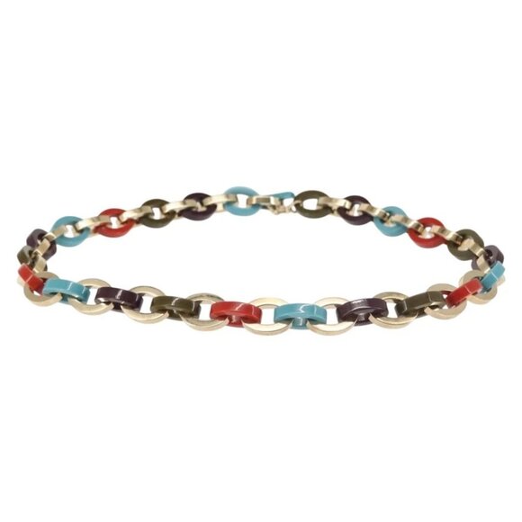 Salvatore Ferragamo Chain Belt plastic Gold Auth - Picture 5 of 9